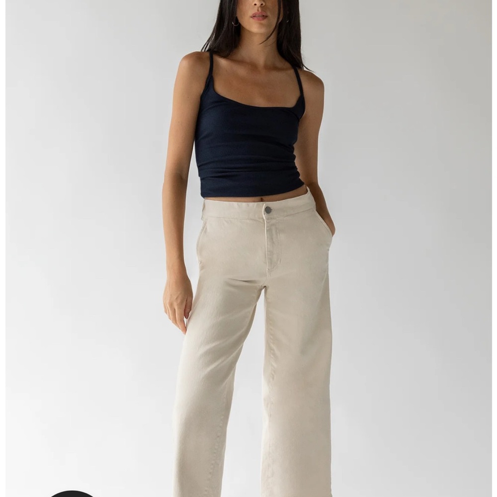 Oak & Fort Cropped Wide Leg Pants
